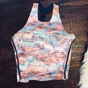Watercolor Rracerback Workout Tanktop